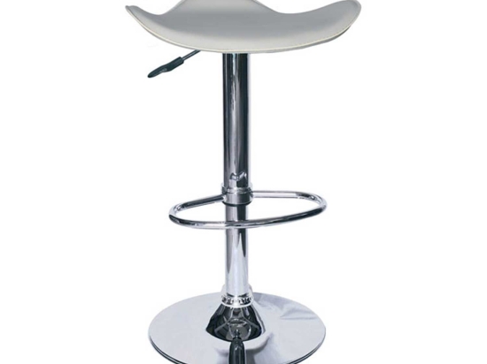 Σκαμπό Μπαρ Bar/5 Cream 43-2306 38X39X58/80cm Μέταλλο,Τεχνόδερμα