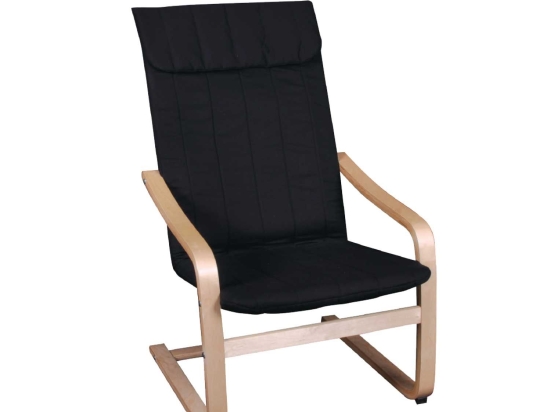 Πολυθρόνα Hamilton Black Ε7150,2 59X73X99 cm Ξύλο,Ύφασμα