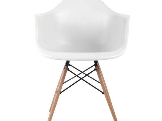 Καρέκλα Alea Wood White  EM129.1  63X60X81 cm Σετ 5τμχ Ξύλο,Πολυπροπυλένιο