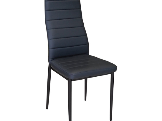 Καρέκλα Jetta-I Black . ΕΜ966Β,3 40X50X95 cm Σετ 6τμχ Μέταλλο,Τεχνόδερμα