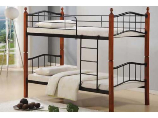 Κρεβάτι Κουκέτα Button Black E8038 210X98X159 cm Μονό Μέταλλο,Ξύλο