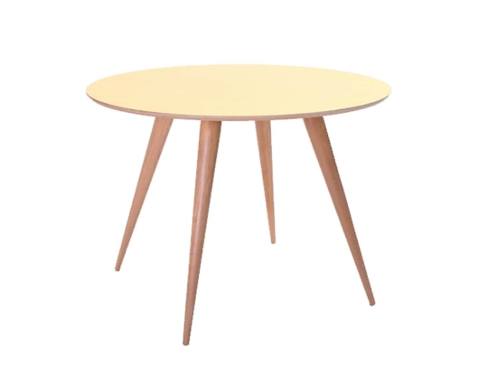 Τραπέζι Planet Round White Φ105X75 cm Ξύλο
