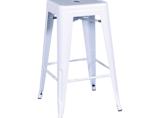 Σκαμπό Μπάρ Relix White Ε5193 43X43Χ67 cm Μέταλλο
