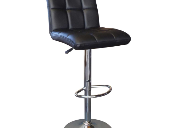 Σκαμπό Μπάρ Lino Black EM412,1  44X50X92/113 cm Σετ 2τμχ Μέταλλο,Τεχνόδερμα