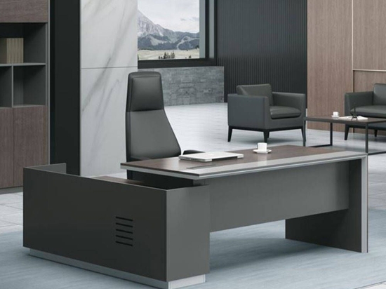 Γραφείο Advance ΕΟ819,L  Αριστερή Γωνία 180x80/160x40 (H.75)cm Wallnut-Grey