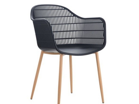 Πολυθρόνα Berry ΕΜ155,1 58x58x85cm Natural-Black