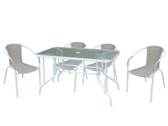 Τραπεζαρία Σετ 4 Θέσεων Baleno Ε240,2 White-Beige 4 Θέσεων