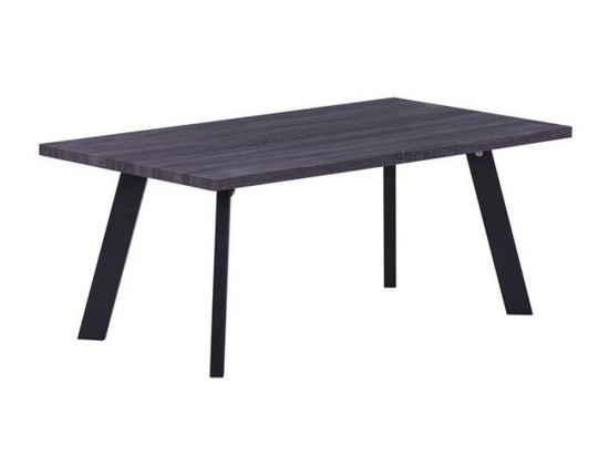 Τραπεζάκι Σαλονιού Baxter 110x60x45cm Grey-Walnut-Black Μελαμίνη,Μέταλλο