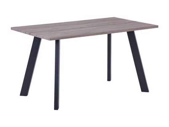 Τραπέζι Baxter ΕΜ817,1 140x80x75cm Sonoma Oak-Black Μελαμίνη,Μέταλλο