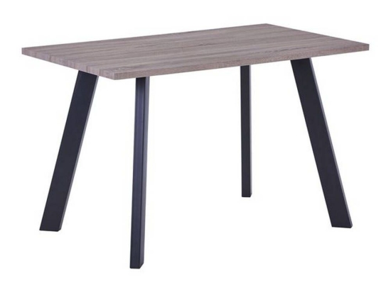Τραπέζι Baxter ΕΜ820,1 120x70x75cm Sonoma Oak-Black Μελαμίνη,Μέταλλο