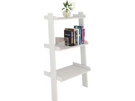 Βιβλιοθήκη-Ραφιέρα Step Ε748,3 56x33x101cm White Mdf
