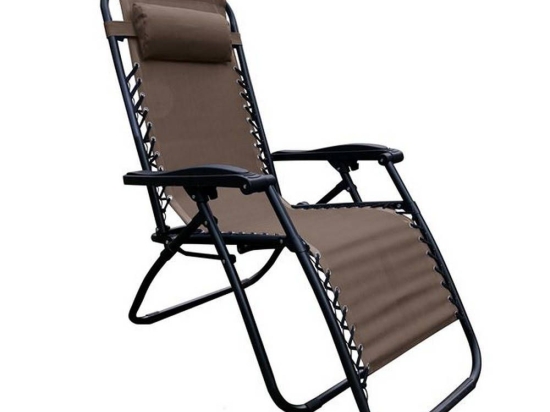 Πολυθρόνα με Υποπόδιο Super Relax Ε618,1 165x65x112cm Anthracite-Textilene Brown
