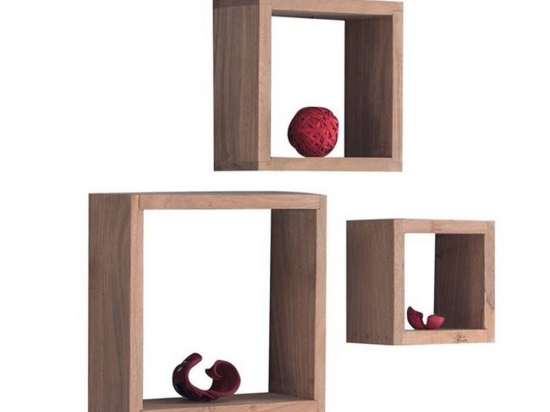 Ράφια Σετ 3 τμχ ΕΑ7028 Acacia Natural