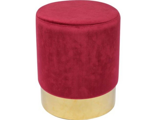 Σκαμπό Sol  Ε7030,3 D.37x44cm Gold-Red Velure Μέταλλο,Ύφασμα