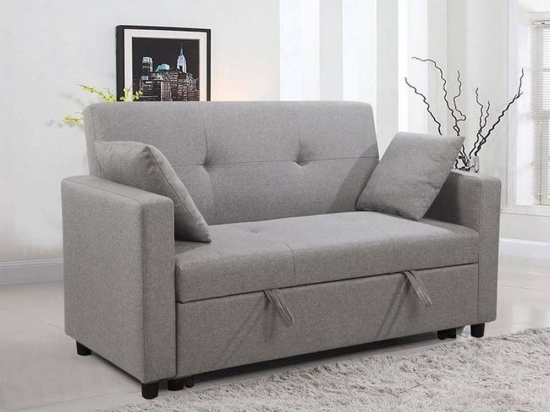 Καναπές Κρεβάτι Διθέσιος Imola Light Grey Ε9921,22 154x100x93 Ύφασμα
