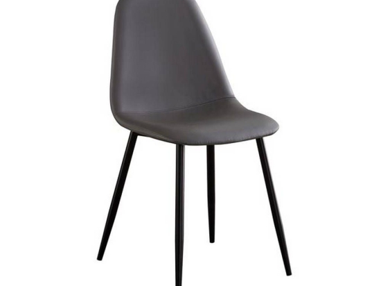 Καρέκλα Celina Black Grey ΕΜ907,1ΜP 45x54x85cm Σετ 4τμχ Μέταλλο,Τεχνόδερμα