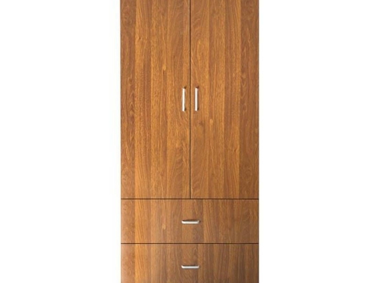 Ντουλάπα Closet Walnut Ε8384,3 80x50x180cm Δίφυλλη Μελαμίνη