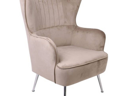Πολυθρόνα Croma Brown Velure Ε7138,8 76x80x104cm Βελούδο, Μέταλλο