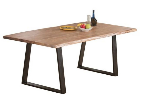 Τραπέζι Lizard Slim Acacia Natural/Black ΕΑ7097,S 160x90x75cm Μέταλλο,Ξύλο