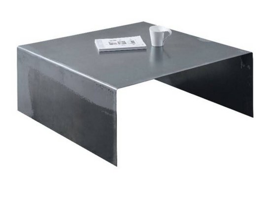 Τραπέζι Σαλονιού Iron Antique Black ΕΜ704 80x80x35cm Μέταλλο