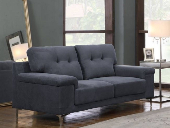 Καναπές Διθέσιος Note Ε965,21 171x89x85cm Blue-Grey Μέταλλο,Ύφασμα