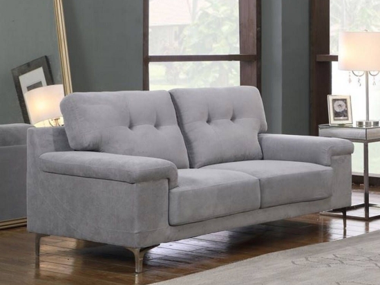 Καναπές Διθέσιος Note Ε965,22 171x89x85cm Light Grey Μέταλλο,Ύφασμα