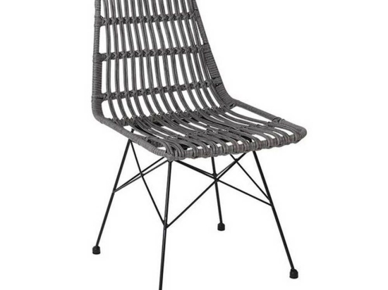 Καρέκλα Salsa Black/Wicker Grey Ε241,2 48x59x80cm