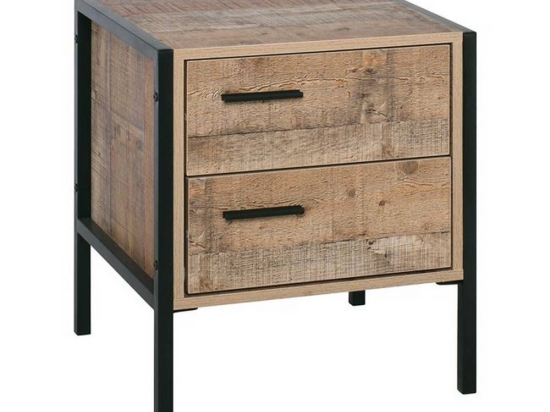 Κομοδίνο Pallet-W Antique Oak Ε8433,W 44x40x50cm Μελαμίνη,Μέταλλο