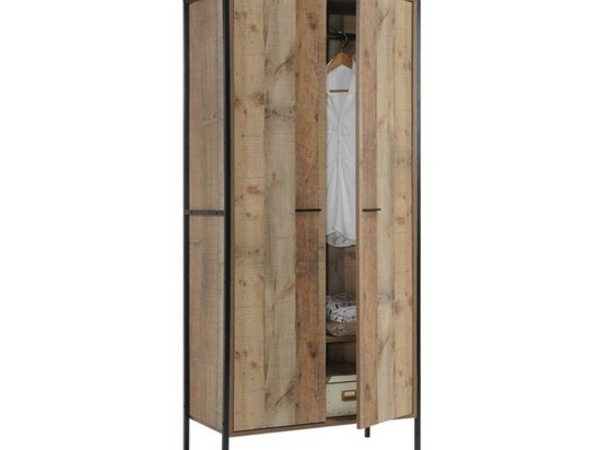 Ντουλάπα Pallet-W Antique Oak Ε8432,W 84x52x180cm Δίφυλλη Ξύλο