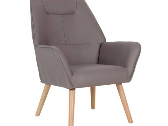 Πολυθρόνα Nattaly Light Brown K/D Ε7140,2 76x74x101cm Ξύλο,Ύφασμα