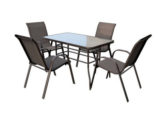 Τραπεζαρία Σετ Rio 5Τμχ Brown Ε2406,S 120x70x70 4 Θέσεων