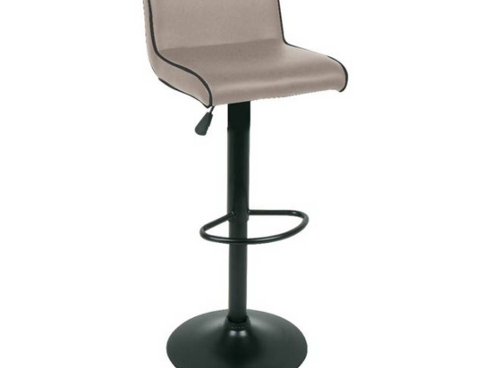 Σκαμπό Μπαρ Nero Capuccino ΕΜ405,3 38x38x63/81-83/101cm Σετ 2τμχ Μέταλλο,Τεχνόδερμα