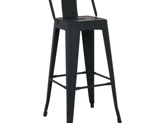 Σκαμπό Μπαρ Relix Black Matte Ε5199,1ΜW 43x43x76/100cm Μέταλλο