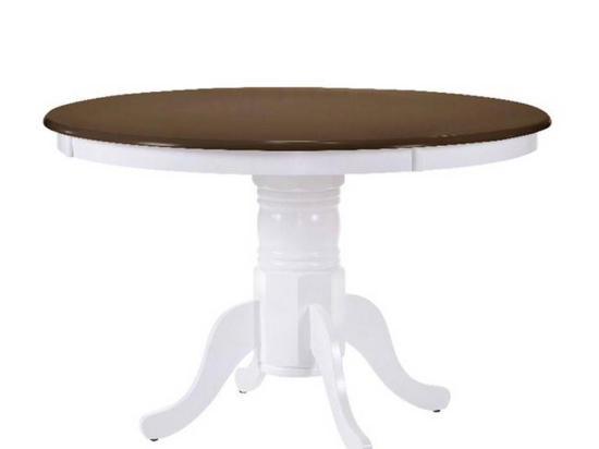 Τραπέζι Nirvana White/Wallnut Ε7680,5 D.106 (+30)x75cm Mdf