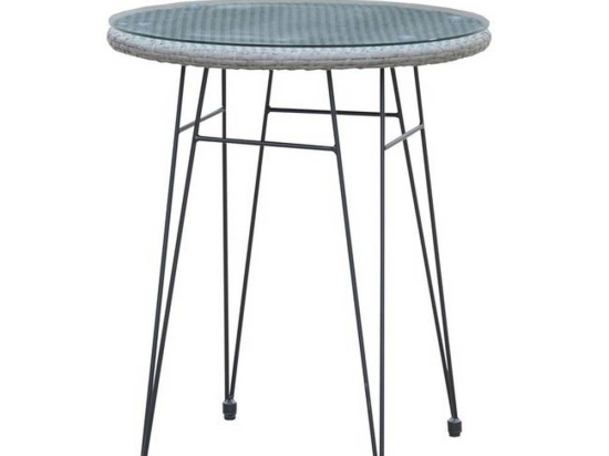 Τραπέζι Salsa Black/Grey Ε244,ΤΗ1 D.60x70cm