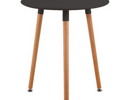 Τραπέζι Art Ε7089,2 D. 60 H.70cm Black Mdf,Ξύλο