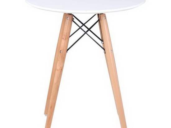 Τραπέζι Art Wood Ε7082,1 D. 60cm H.70,5cm White Mdf,Ξύλο