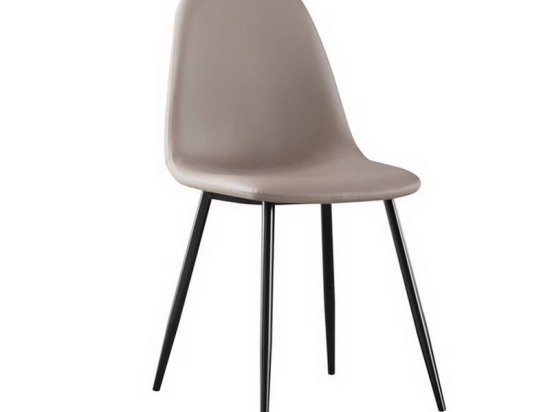 Καρέκλα Celina ΕΜ907,3ΜP 45x54x85cm Black Cappuccino Σετ 4τμχ Μέταλλο,PVC