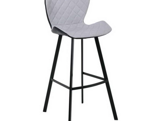 Σκαμπό Bar David ΕΜ799 48x52x113cm Black Σετ 2τμχ Μέταλλο,Τεχνόδερμα