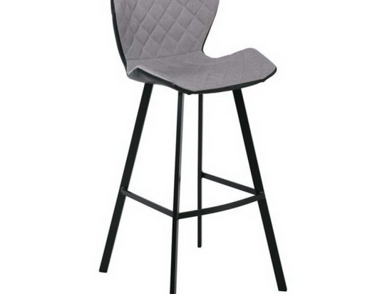 Σκαμπό Bar David ΕΜ799,1 48x52x113cm Black Σετ 2τμχ Μέταλλο,Τεχνόδερμα