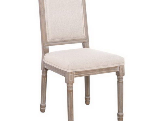 Καρέκλα Jameson Square Ε755,1 45x53x95cm Ecru Σετ 2τμχ Ξύλο,PU
