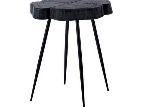 Τραπεζάκι Σαλονιού Kovil ΕΑ7083 +/-45x35x53cm Black Μέταλλο,Ξύλο