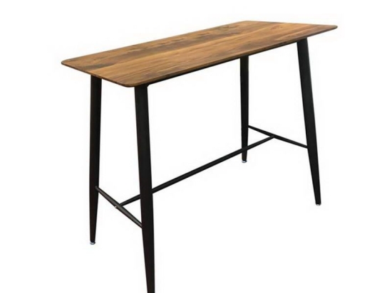 Τραπέζι Bar Lavida ΕΜ158,1 120x60x106cm Black Mdf,Μέταλλο
