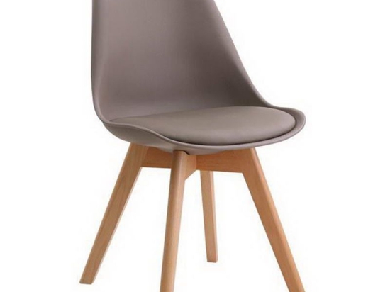 Καρέκλα Martin ΕΜ136,94 49x57x82cm Sand-Beige Σετ 4τμχ Ξύλο,Πολυπροπυλένιο