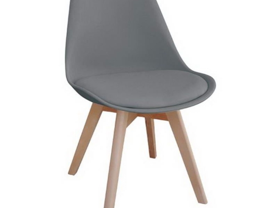 Καρέκλα Martin ΕΜ136,44 49x57x82cm Grey Σετ 4τμχ Ξύλο,Πολυπροπυλένιο