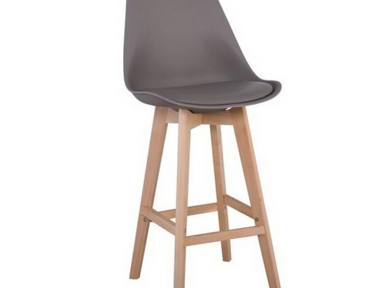 Σκαμπό Bar Martin ΕΜ147,91 49x54x67/106cm Sand-Beige Σετ 4τμχ Wood, Polypropylene