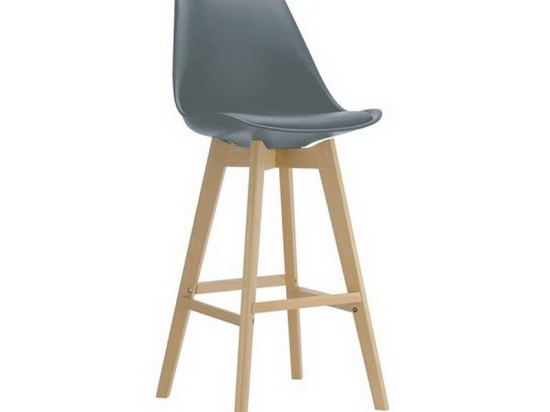 Σκαμπό Bar Martin ΕΜ147,41 49x54x67/106cm Grey Σετ 4τμχ Ξύλο,Πολυπροπυλένιο