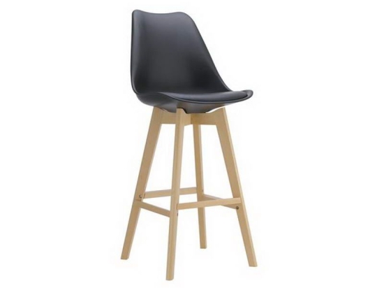Σκαμπό Bar Martin ΕΜ147,21 49x54x67/106cm Black Σετ 4τμχ Ξύλο,Πολυπροπυλένιο
