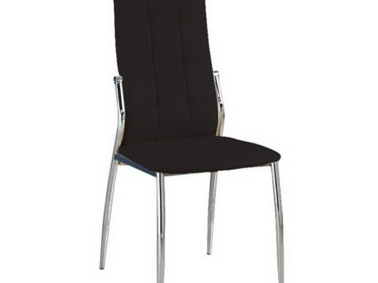 Καρέκλα Prima ΕΜ900,1 45x52x100cm Chrome-Black Σετ 4τμχ Μέταλλο,Τεχνόδερμα