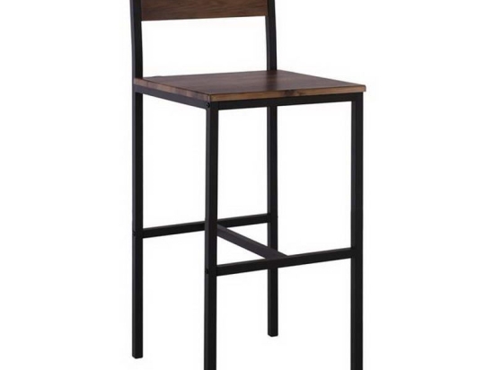 Σκαμπό Bar Stab ΕΜ9801,L 39x42x67/95cm Anthracite Antique Σετ 4τμχ Mdf,Μέταλλο